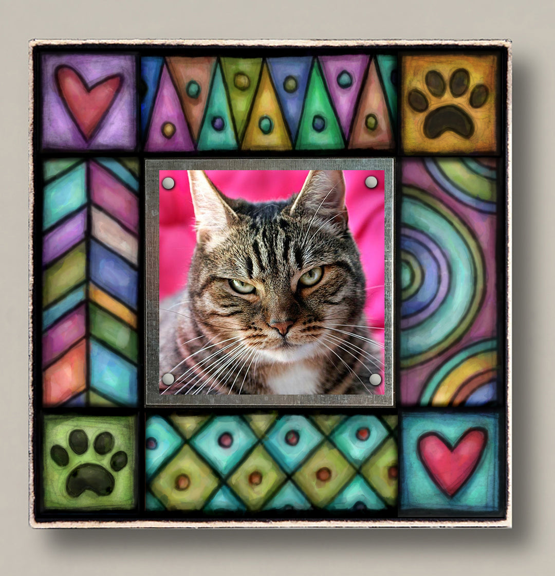 Small Magnetic Frame Paw Heart