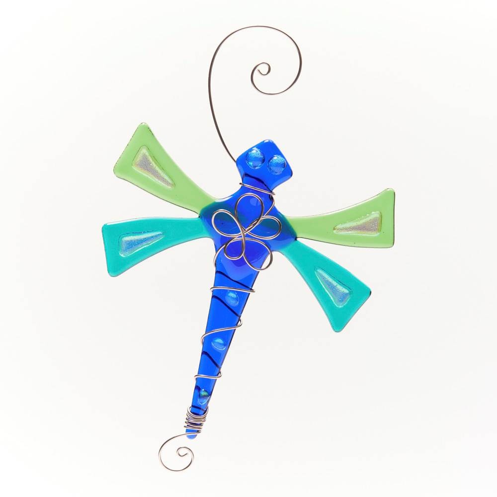 Dragonfly Small Blue + Green