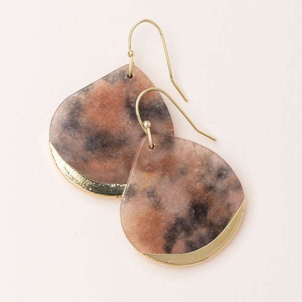 Stone Dipped Teardrop Pink Agate G