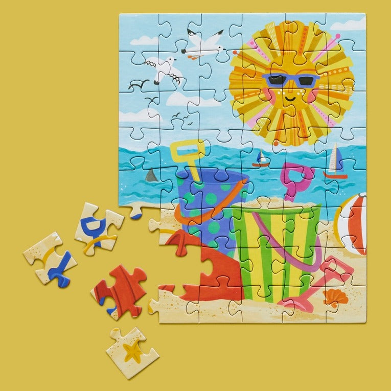 Puzzle 48 Piece Beach Play Kids