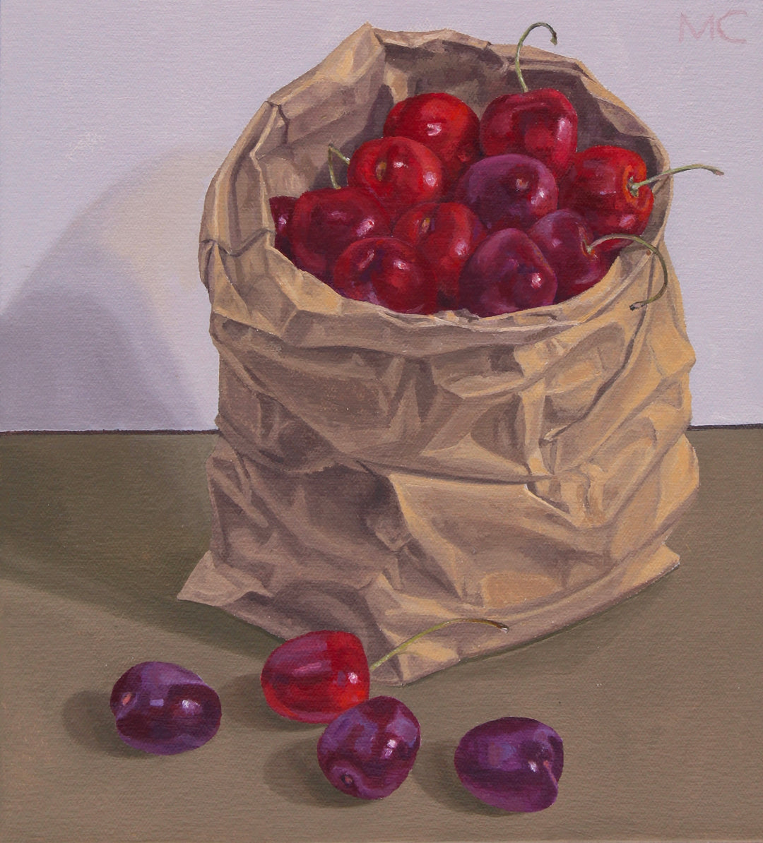 Cherries in Brown Bag