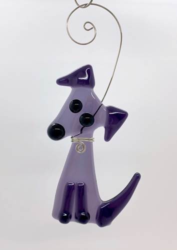 Dog Suncatcher Purple