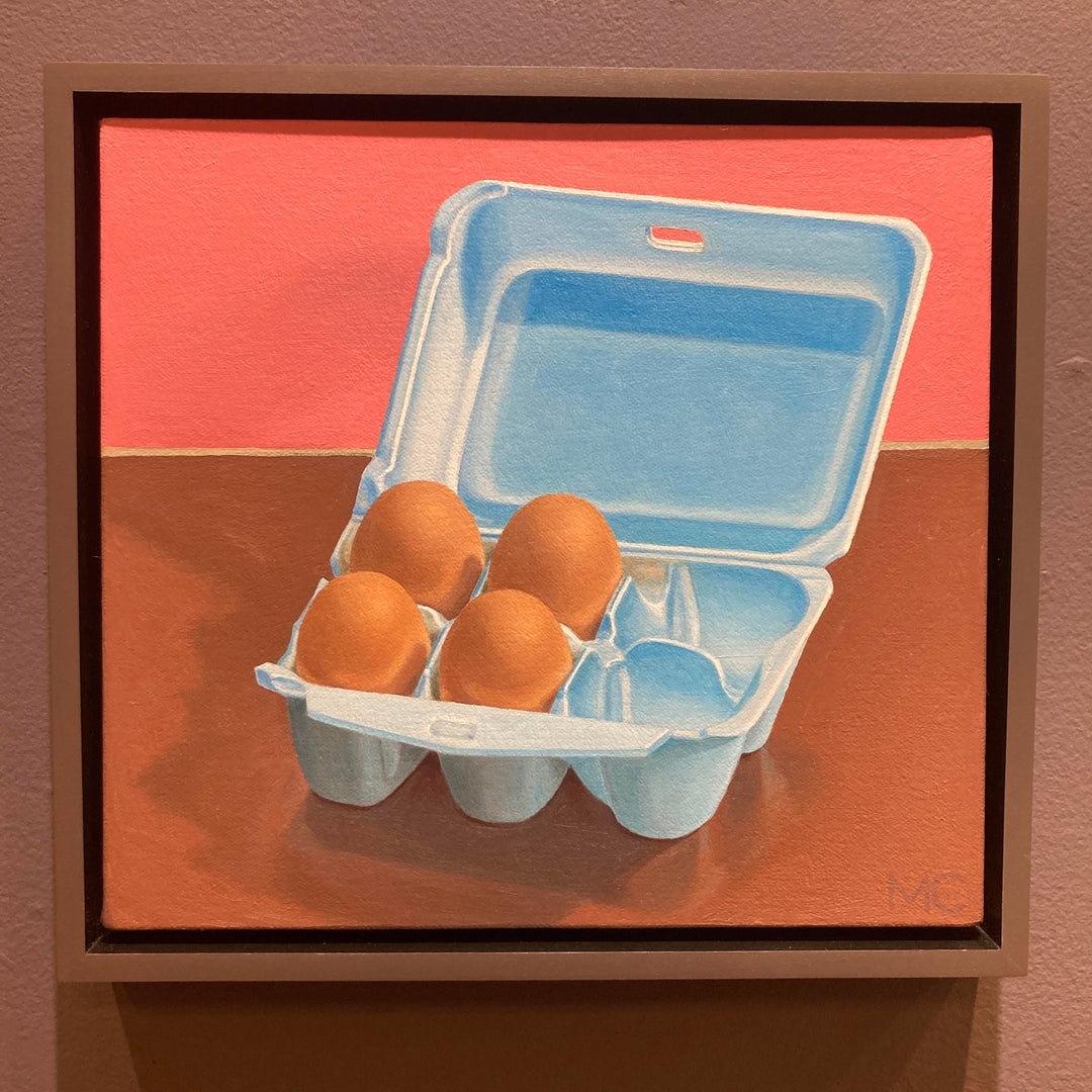 Brown Eggs in Blue Carton
