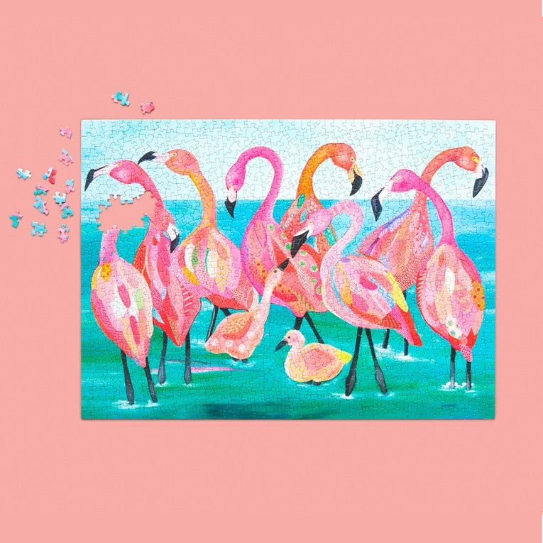 Puzzle 1000 Piece Flamingo Beach