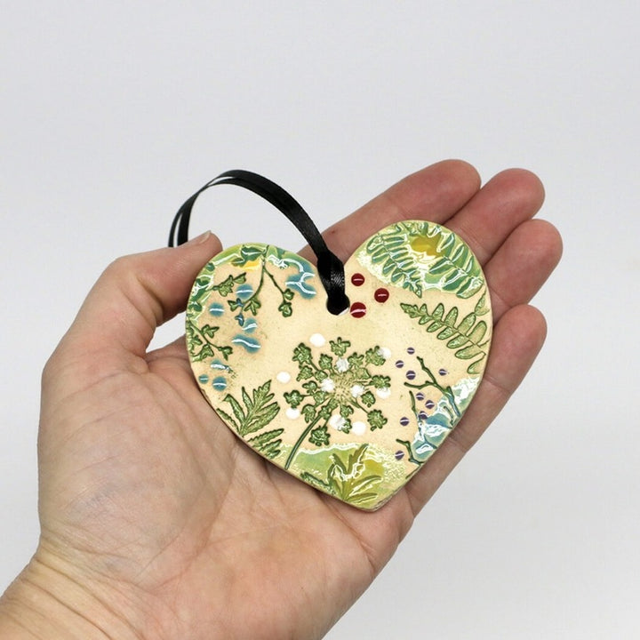 Pottery Ornament Heart