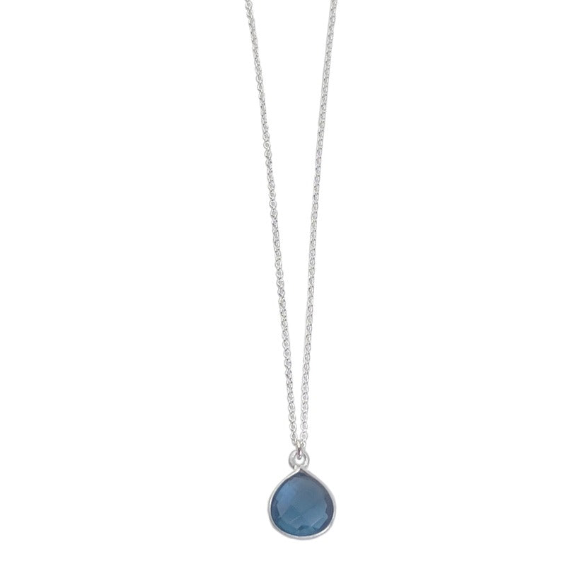 London Blue Quartz Necklace Silver