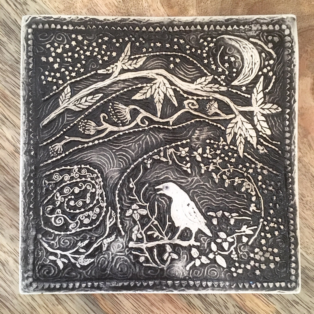 Tile Night Crow