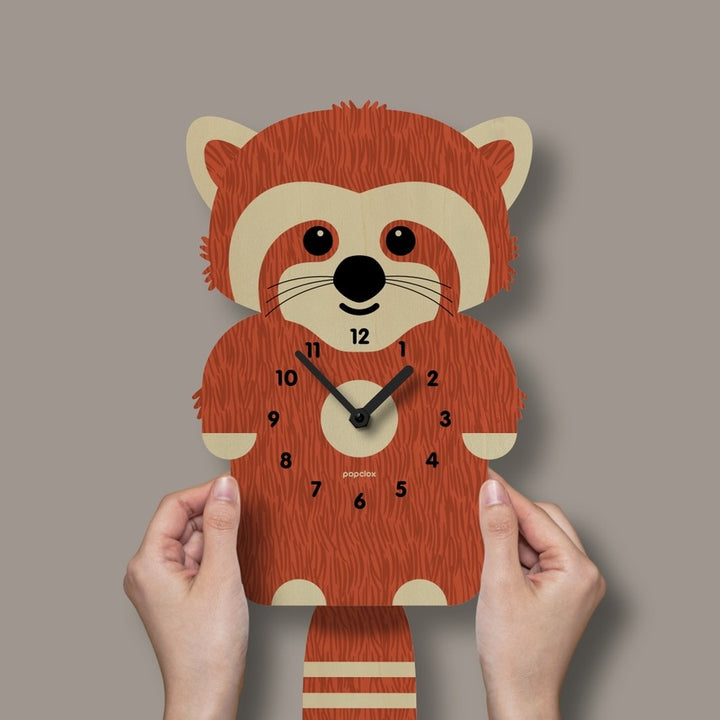 Red Panda Pendulum Clock
