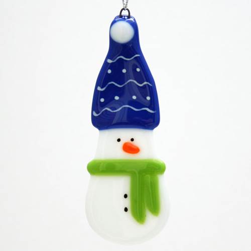 Snowman Ornament Dark Blue