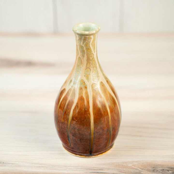 Tall Bud Vase Golden Amber