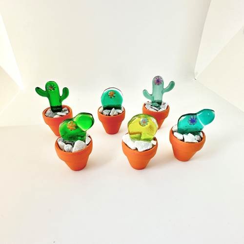 Tiny Potted Cacti