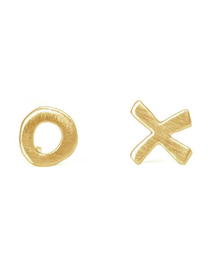 Vermeil XO Post Earrings